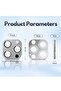 (2 Pack) Camera Lens Protector for iPhone 16 Pro and iPhone 16 Pro Max – [Alloy Metal Camera Cover] + [Tempered Glass Screen Protector] (Silver) - 3