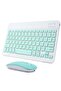 Rechargeable Bluetooth Keyboard and Mouse Combo Ultra-Slim Portable Wireless Set (Green)