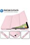 Smart Trifold Stand Case for iPad 10th Generation (10.9 Inch, 2022) with Pencil Holder - Pink - 5