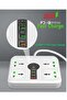 Power Strip Surge Protector with USB - Extension Cord Flat Plug with 4 AC Outlet and 3 USB 1 PD - 3