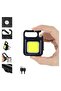 Rechargeable Flashlights, 4 Modes Mini Flashlight Keychain with Folding Bracket Bottle Opener and Magnetic Base