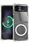 Samsung Galaxy Z Flip 4 Magsafe Clear Case, Magnetic Wireless Charger, Transparent Shockproof