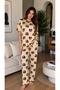 Women's Pajama Set Short Sleeve Embroidered - 3