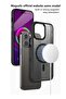 Case for iPhone 14 Pro, MIL-Grade Drop Tested, MagSafe, Translucent Matte Back, Metal Keys (Black) - 4