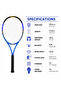 BLX Tennis Racket 27.25 Inch Pre-Strung Adult Tennis Racquet with Full-Length Cover, 105 sq. in. Head - 6