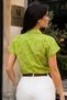 Women's Pistachio Green Short Sleeve Shirt Arm-26Y001120 - 2