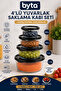 4-Piece Round Storage Container Set 300 ml + 700 ml + 1.1 L + 1.75 L Transparent Food Storage Container with Lids Bpa-Free Organizer