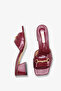 Sateya Women's Heeled Slippers - Burgundy Patent Leather - 5