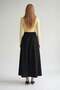 Black Skirt with Waist Stitching Detail - 3