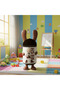 Cartoon Character Plastic Trash Can with Black Lid – White & Brown, 70 cm - 4
