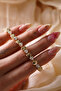 Gold Color Heart and Stone Classic Bracelet - 5