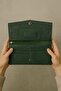 Molokai 100% Genuine Leather Handmade Men's Khaki Wallet Card Holder Coin Holder - 4