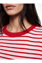 Original Striped Oversize 100% Cotton Women's T-Shirt - 4
