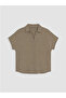 Khaki Muslin Women's Shirt - 5