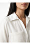 White Lace Pocket Modal Blend Women's Shirt - 3