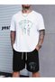 Unisex Oversize Shorts Set Short Sleeve T-Shirt Comfortable Fit Summer Casual Sports