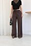 Yüksel Bel Palazzo Leg Oversize Tencel Fabric Trousers - 3