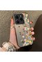 Tecno Spark 20 Pro Compatible Silicone Edge Hard Back Case Couple Phone Case with Floral Pattern - 3