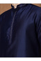Mens Self Design Jacquard Silk Kurta Set - 5