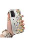 Samsung Galaxy S21 Fe Compatible Silicone Edge Hard Back Case Couple Phone Case with Floral Pattern