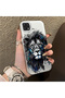 Oppo A15S Compatible Silicone Edge Hard Back Case Couple Phone Case Lion Pattern - 3