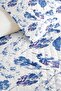 Blue Leaf Modern Young Room Single Pique Set-Purple Botanical 160X220 cm Quilted Bedspread - 3