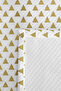 Geometric Yellow Young Room Single Pique Set - Modern White 160X220 cm Quilted Bedspread - 7