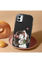 Samsung Galaxy A03 Compatible Case Camera Protector Black Silicone Couple Phone Case Girl Patterned - 2