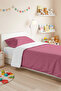 Pink Minimal Young Room Single Pique Set - Quilted Dried Rose 160X220 cm Bedspread - 5