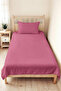 Pink Minimal Young Room Single Pique Set - Quilted Dried Rose 160X220 cm Bedspread - 6