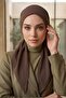 Tied Crepe Bonnet Turban, B-101, Chocolate