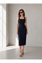 Women's Indigo Slim Fit Midi Denim Dress