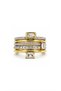 Gold Zircon Stone Rainbow Adjustable Ring - 4