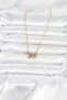316L Steel Chain Gold Color Purple Butterfly Model Women's Necklace - 2