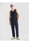 Xside navy blue bicycle collar men's sleeveless t-shirt - 2