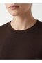 Two Mt Shop Quality Lcw Everyday Brown Diving Fabric Plain Standard & Regular Oval Collar Long Dress - 3