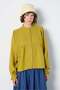 Women's Drawstring Muslin Shirt Oil Green 31146 - 5