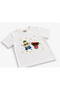 Pineapple & Watermelon Hand Embroidered Girls' White Summer T-Shirt |   5-8 Years Old |   Cotton - 4