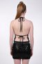 Multicolored Sequined Halter Neck Bustier - Black/Blue - 2