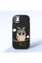 Samsung Galaxy A31 Compatible Case Camera Protective Black Silicone Couple Phone Case Owl Patterned