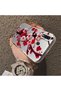 Samsung Galaxy A30 Compatible Silicone Edge Hard Back Case Couple Phone Case with Floral Pattern - 4
