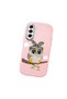 Samsung Galaxy S21 Fe Compatible Case Camera Protector Pink Silicone Couple Phone Case Owl Patterned - 3