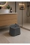 Non-Slip Bath Stool with Lumbar Support Plastic Shower Seat Safe Bath Stool - Anthracite Gray - 3