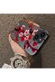 iPhone 15 Compatible Silicone Edge Hard Back Case Couple Phone Case with Floral Pattern - 4