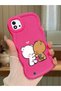 Realme C20 Compatible Case Camera Protector Red Silicone Couple Phone Case Cute Pattern