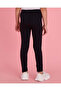 Girls Black Leggings Embellished With Rhinestones - 4