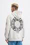 Men's Patched Ethnic Hooded Sweatshirt Space Gray