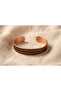 Copper Geometric Patterned Adjustable Cuff Bracelet - 6