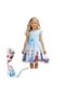 Elsa Anna Frozen Dress Blue Dress Elsa Anna Printed Dress + Blue Babble Hair + Crown Wand + Face Gem + Blue Glitter Heels - 3