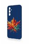 Samsung M34 Compatible Colorful Leaf Patterned Silicone Case - 4
